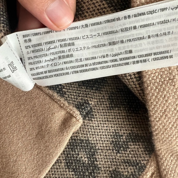 Abercrombie & Fitch leopard luxeloft short sleeve cardigan - Picture 7 of 7